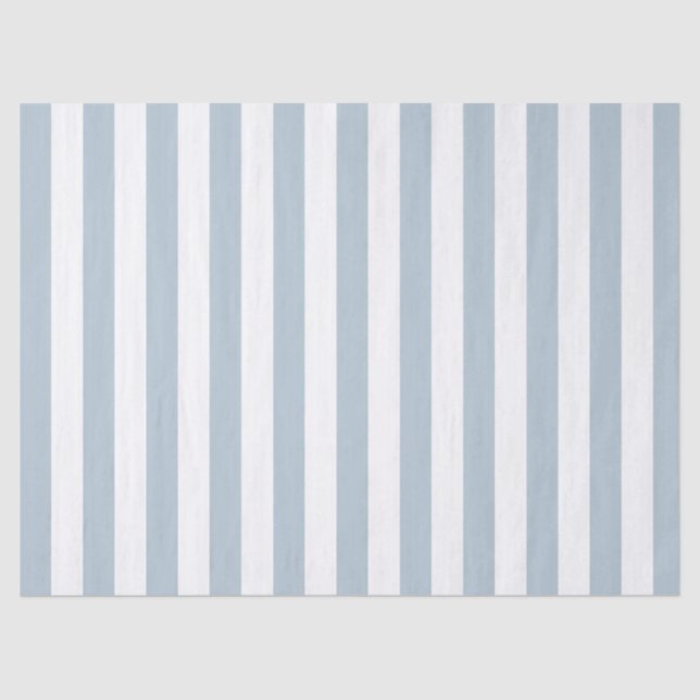 Papel De Seda Elegante patrón de rayas azules y blancas (Anverso)