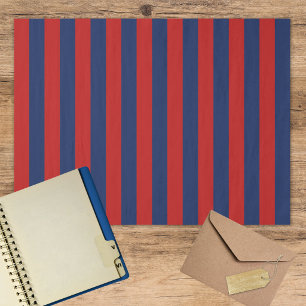 Papel De Seda Elegante patrón de rayas azules y rojas brillantes