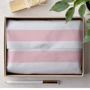 Papel De Seda Elegante patrón de rayas blancas y rosa claro