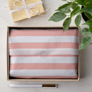 Papel De Seda Elegante patrón de rayas rosadas y blancas