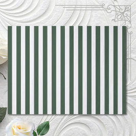 Papel De Seda Elegante patrón de rayas verdes y blancas de caza