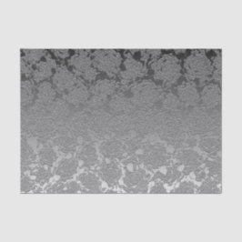 Papel De Seda Elegante patrón de suculentas metálico gris platea