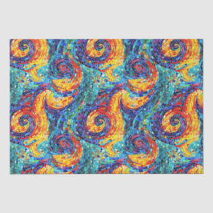 Papel De Seda Elegante Patrón de vidrio mosaico de té de joyas a