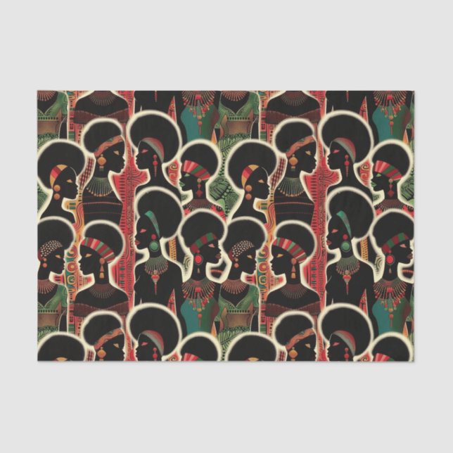 Papel De Seda Elegante patrón étnico africano (Anverso)