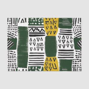 Papel De Seda Elegante patrón étnico africano con detalles ricos