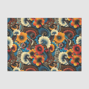 Papel De Seda Elegante patrón étnico africano en ricas tonalidad