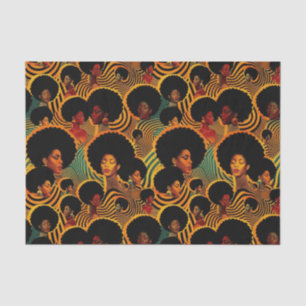 Papel De Seda Elegante patrón étnico africano en tonos vibrantes