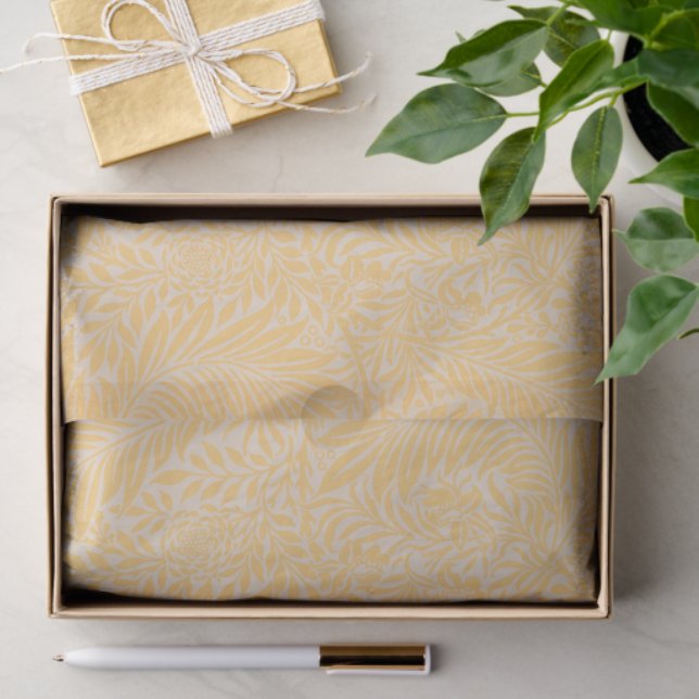 Papel De Seda Elegante patrón floral de oro moderno (Regalo )
