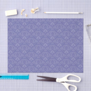 Papel De Seda Elegante Patrón Floral Vintage Púrpura