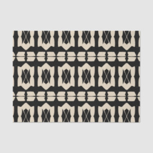 Papel De Seda Elegante patrón geométrico moderno negro y beige