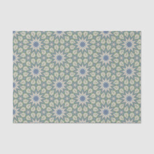 Papel De Seda Elegante patrón geométrico moderno verde y azul