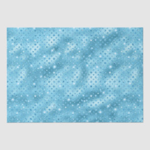 Papel De Seda Elegante patrón metálico de lunares azules