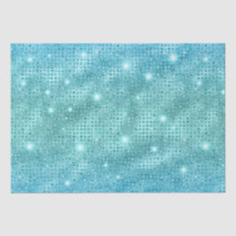 Papel De Seda Elegante patrón metálico de mosaico azul