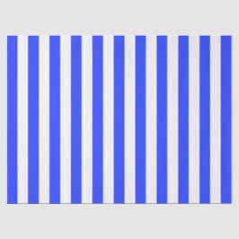 Papel De Seda Elegante Patrón Rayado Azul Real Brillante