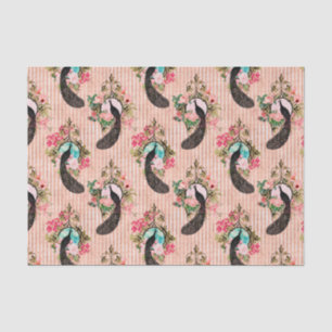Papel De Seda Elegante Peacock Rosa