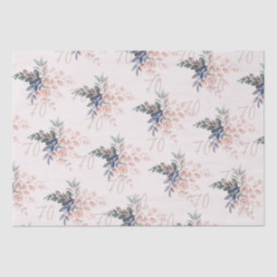 Papel De Seda Elegante Personalizado de la Floral Rosa 70 cumple