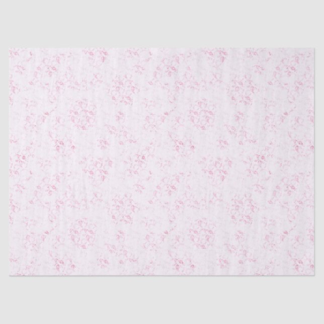 Papel De Seda Elegante Pink Filigree Minimal Rough Luxe (Anverso)
