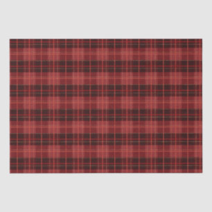 Papel De Seda Elegante Plaid Navideño Rojo y Negro