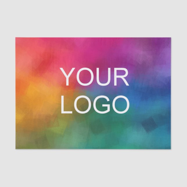 Papel De Seda Elegante plantilla moderna de Personalizado Tu log (Anverso)