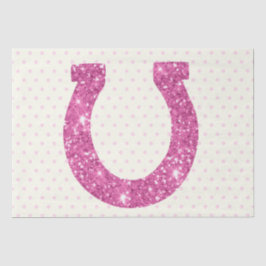 Papel De Seda Elegante Purpurina rosa de Glam Horseshoe