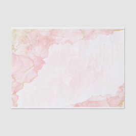 Papel De Seda Elegante Purpurina Rubor Rosa Gold Marble