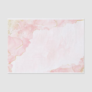 Papel De Seda Elegante Purpurina Rubor Rosa Gold Marble