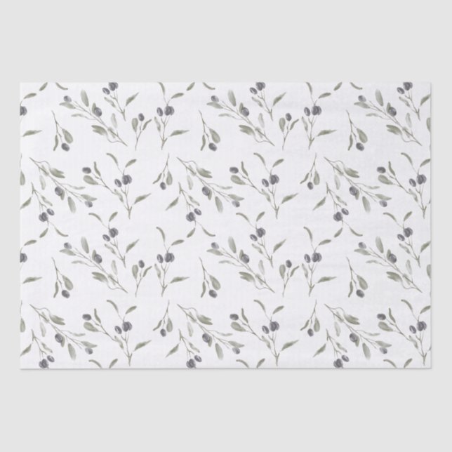 Papel De Seda Elegante rama de olivo (Anverso)
