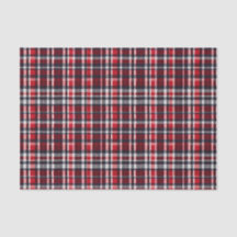 Elegante Red Tartan Check Plaid Navidades Patterad