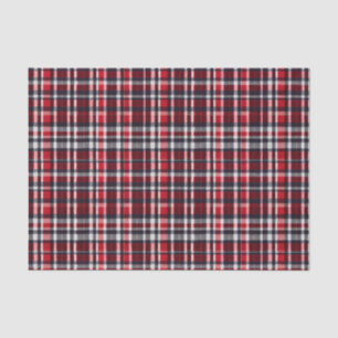 Papel De Seda Elegante Red Tartan Check Plaid Navidades Patterad
