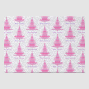 Papel De Seda Elegante regalo de árbol de Navidad rosa