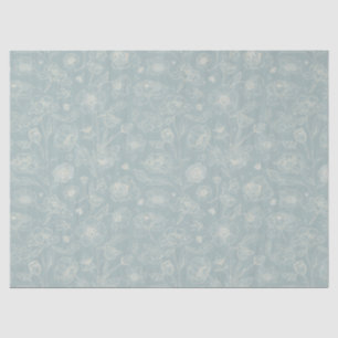 Papel De Seda Elegante Regalo Floral Verde Salvia