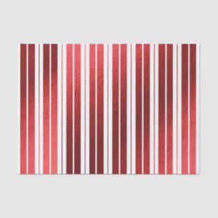 Papel De Seda Elegante Rojo Blanco Metálico Rayado de Caramelo