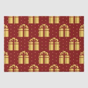 Papel De Seda Elegante Rojo Y Oro