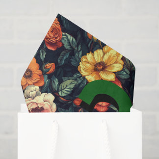 Papel De Seda Elegante Rosa Floral Cumpleaños 30