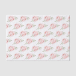 Papel De Seda Elegante Rosa Floral Rosa Claro