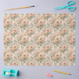 Papel De Seda Elegante Rosa inspirado en la cosecha