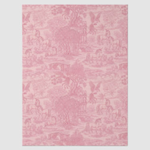Papel De Seda Elegante rosa polvoriento Toile Vintage