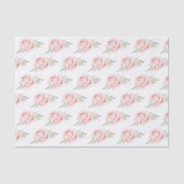 Papel De Seda Elegante Rosa Rubor Floral rosa