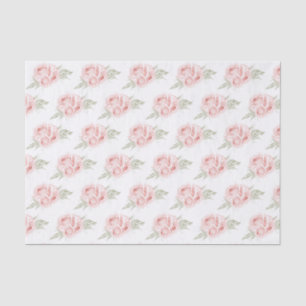 Papel De Seda Elegante Rosa Rubor Floral rosa