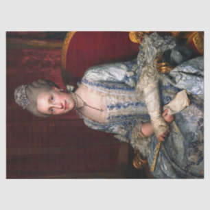 Papel De Seda Elegante Señora Vintage En La Decoración De La Sed