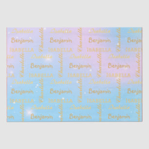 Papel De Seda Elegante Star Rainbow Calligraphy Surprise DIY nom