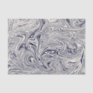 Papel De Seda Elegante Swift De Mármol Azul Y Blanco