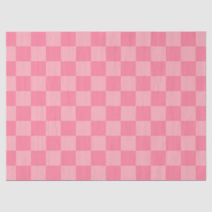 Papel De Seda Elegante tablero de ajedrez rosa