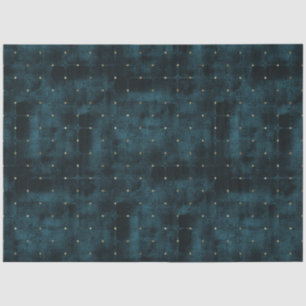 Papel De Seda Elegante Terciopelo Azul Turquesa Oscuro con Punto