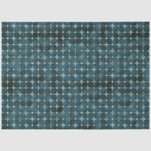 Papel De Seda Elegante terciopelo de seda azul verde oscuro con