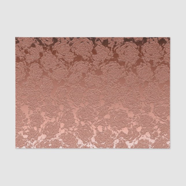 Papel De Seda Elegante Terracota Rústica Luz Floral Otoño (Anverso)