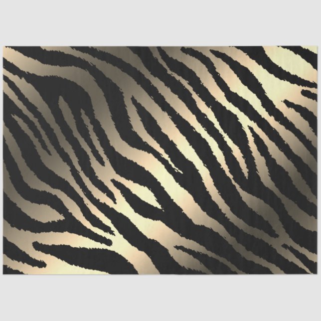 Papel De Seda Elegante tigre de oro (Anverso)