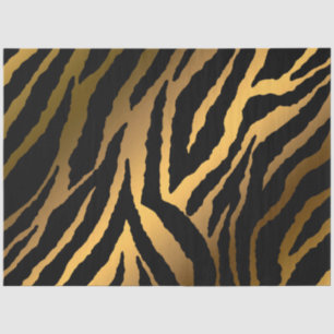 Papel De Seda Elegante tigre de oro