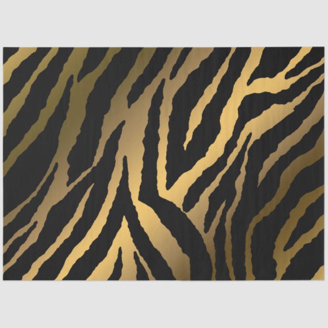 Papel De Seda Elegante tigre de oro (Anverso)