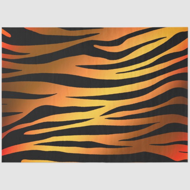 Papel De Seda Elegante tigre de oro (Anverso)
